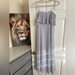 Light Blue Off-Shoulder Maxi Dress